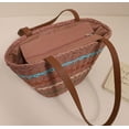 thumbnail image 3 of Kukuzhu Women Large Beach Tote Bag Hand-woven Stripe Beach Travel Straw Handbag Shoulder Bag, 3 of 5