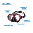 thumbnail image 5 of Reef Tourer Adult X-Plore 2-Window Snorkeling Mask, Black/Metallic Dark Red, 5 of 5