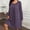 Purple, variant on Elvqul Dresses for Women Long Sleeve Crewneck Womens Dresses Plus Size Solid Pullover Short Dresses Army Green Chic