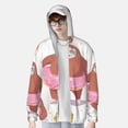 thumbnail image 4 of Kll Sloth With Donuts1 Print Men'S Women’s Upf 50+ Sun Protection Outdoor Hoodie Jacket Long Sleeve Fishing Hiking Performance Shirt- Small, 4 of 8