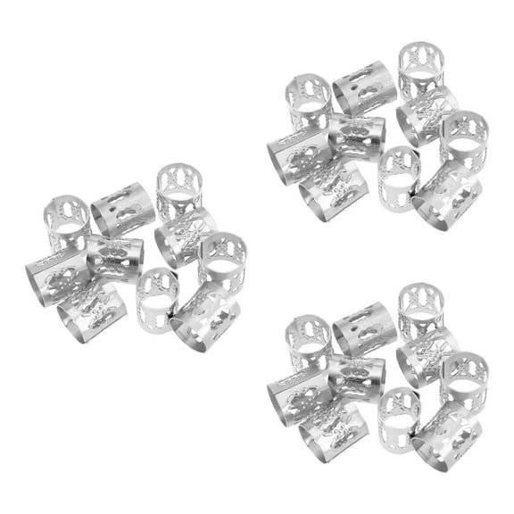 MLINS  3 Pieces Hair Beads for Braids Cuffs Gold Snake Clips Grips Miss Silver