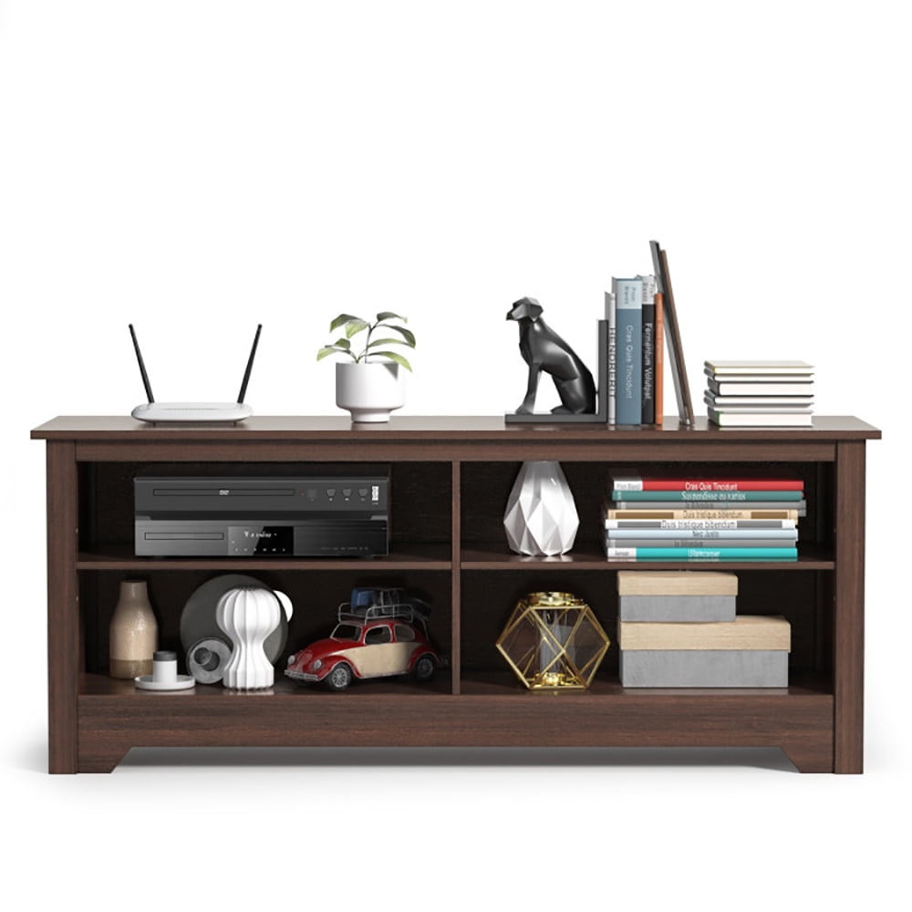 Finihen TV Stand, TV Cabinet, 58 Inch Wooden Entertainment Media Center TV Stand, Media Entertainment Center with Storage, for Living Room, Bedroom, Espresso