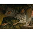 thumbnail image 2 of James Tissot 18x14 Gold Ornate Wood Frame and Double Matted Museum Art Print Titled - A Reclining Lady, 2 of 4