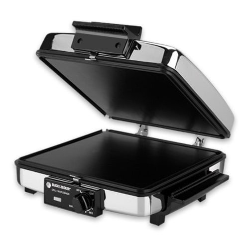 BLACK+DECKER G48TD 3in1 Waffle Maker & Indoor Grill/Griddle Silver