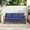 Brown, variant on Opohoro 75" Outdoor Patio Sofa, 3-Seat PE Rattan Couch with Cushions and Rust-Resistant Frame, Gray/Blue