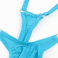 thumbnail image 3 of TANBOM Men's Nylon Sexy Thong with Adjustable Elastic Suspender Personality Soft Blue Black Orange M, 3 of 6