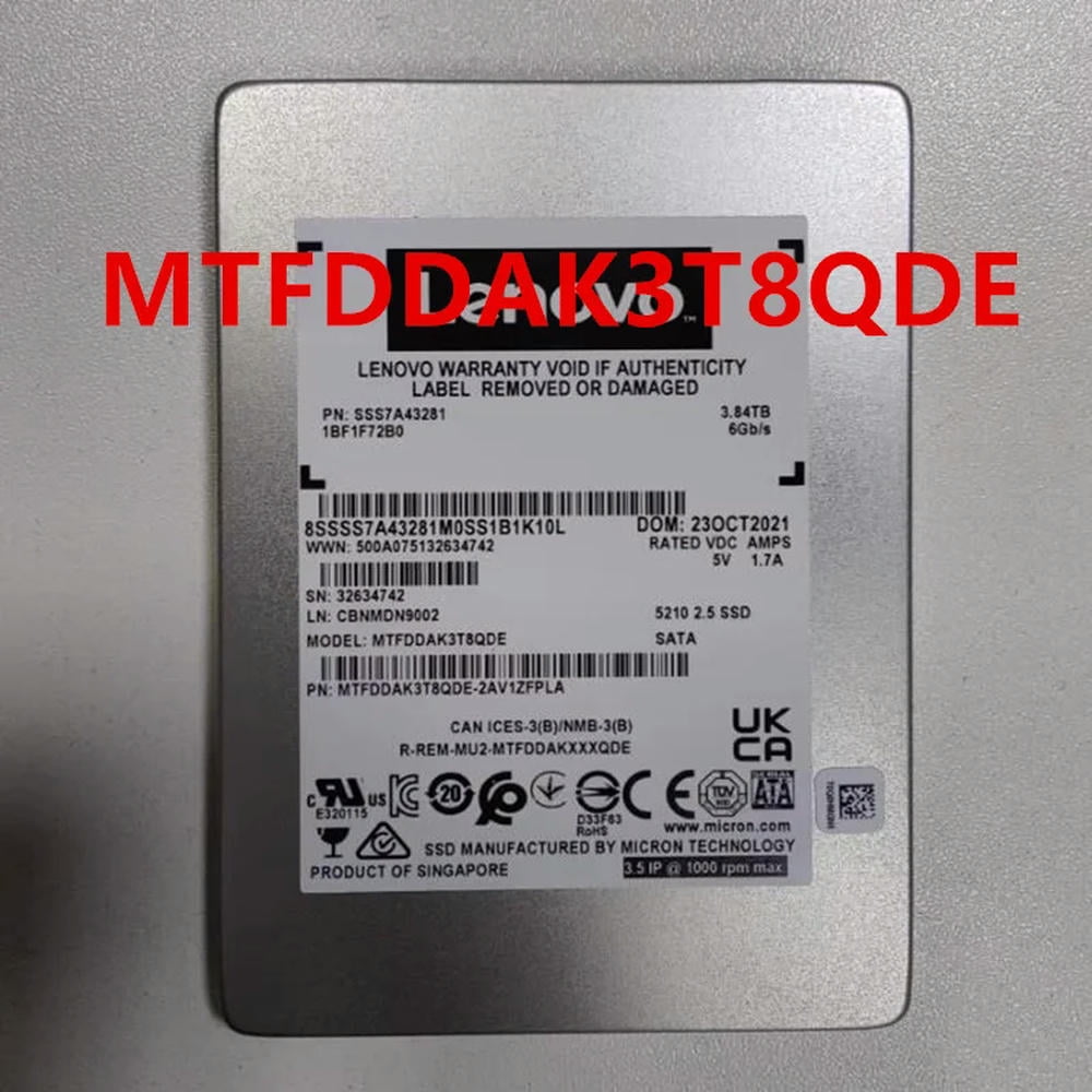 FOR Solid State Drive For 5210 3.84TB 2.5 SATA For MTFDDAK3T8QDE