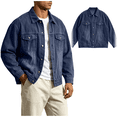 thumbnail image 3 of Frnrwgo Men's Soft Denim Jacket Loose Fit Vintage Washed Button Front Casual Streetwear Outerwear, 3 of 9