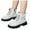White, variant on Cute Bowknot Ankle Combat Boots for Girls Platform Leather Lace Up Riding Booties Lightweight Non Slip Dress Shoes for Toddler Black Size 2 Big Kids