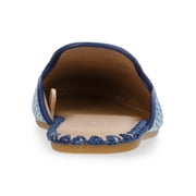 Time and Tru Womens Whipstitch Raffia Mules