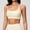 Off-White, variant on VISALY Racerback Athletic Sports Bra High Support Stretch Fit Top Gym Running Training Sports Bra Square Neck Bralette Supportive Unlined No Underwire Wireless Padded Yoga Workout Bra Tops Black L