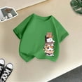 thumbnail image 4 of Curuila Kid Girls Tops Cartoon Print Crew Neck Short Sleeve Tee Summer Casual Loose T Shirt Green Size 8-10 Years, 4 of 4