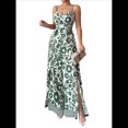 thumbnail image 2 of Mono de Pierna con Tirantes Pequeños y Estampado Retorcido Elegante para Mujer, y Verano 2025 Verde S, 2 of 10