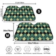thumbnail image 3 of Uemuo Green Squares Pattern Accordion Car Windshield Sun Shade, Foldable Reflective Sun Visor for Car, Reflector Windshield Sunshade-, 3 of 7