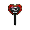 thumbnail image 2 of Mother's Day Mom Memorial Grave Markers for Cemetery Cardinals Heart Memorial Plaque Stake Double Sided Metal Sympathy Grave Decorations for Cemetery, 2 of 9