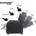 thumbnail image 5 of Waleaf Gaming Recliner Chair for Adults, PU Leather Home Theater Seating Video Game Chairs for Living Room Ergonomic Racing Style Single Movie Gamer Lounge Sofa, 5 of 7