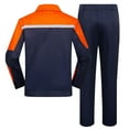 thumbnail image 4 of Penkiiy Unisex Work Suit With Long Sleeves Coat Jacket And Reflective Pants Color Blocking Set 2XL Orange, 4 of 4