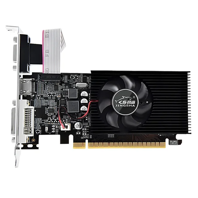 JINGSHA GT730 4GB Tarjeta de Vídeo para Juegos DDR3 de 128 Bits con Puerto HDMI VGA DVI PCI-E2.0 16X Compatible con 4K