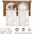 thumbnail image 5 of Beige Crane Silhouette Kitchen Towels Set of 1, Modern Abstract Flowers Botanical Absorbent Dish Towels for Kitchen, Microfiber Hand Towel, Quick Drying Tea Towel for Cleaning Decorative Dishcloths, 5 of 7