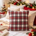 thumbnail image 3 of Christmas Tartan Plaid Throw Pillow 18x18 Inch Filled Decorative Cushion Holiday Red Green Plaid Pillow for Sofa Couch Living Room Home Decor, 3 of 6