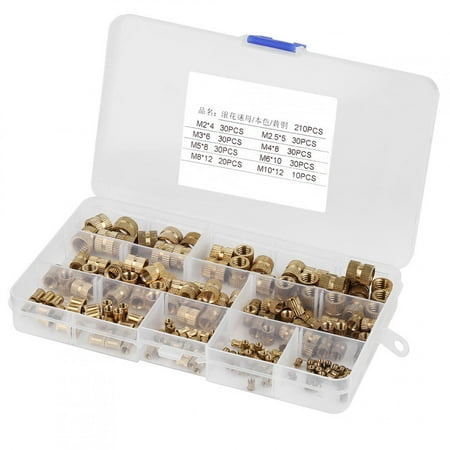 

Knurled Nut Practical 210 Pcs/Set Embedded Knurled Nut Professional For Industrial Accessories Fastener Hardware Industrial Hardware Fastening Hardware