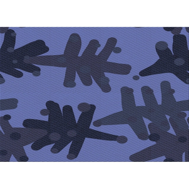 Ahgly Company Machine Washable Indoor Rectangle Transitional Dark Slate Blue Area Rugs, 8' x 10'