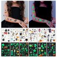 thumbnail image 4 of Tatuajes temporales de Halloween, pegatinas de tatuajes de fantasmas de calabaza para niños, tatuajes falsos, suministros para fiestas de Halloween para niños, decoraciones para niños y niña, 4 of 4