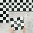 thumbnail image 3 of DEWOO Thick Peel and Stick Backsplash Tiles Kitchen Bathroom Square Self Adhesive Wall Tile Checkerboard Checkered Stickers,Black (10-Sheet, 9"×9"), 3 of 13