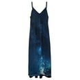 thumbnail image 6 of Starry Night Sky Sleeveless Dress Women's Evening Dress Womans Clothing, 6 of 9