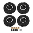 thumbnail image 1 of 4 llantas de goma de 55 mm y 8 agujeros para coche RC Axial SCX24 1/24, color negro., 1 of 14