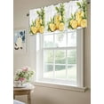 thumbnail image 6 of Summer Lemon Curtain Valances for Windows, Yellow Fruits Spring Green Leaf Vase Kitchen Valance Window Treatment, Light Filtering Block Curtains for Bathroom/Bedroom/Living Room 42'' x 18'', 6 of 9