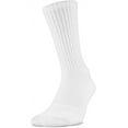 thumbnail image 3 of Under Armour Adult Men's Training Cushion Footbed Cotton Crew Sock, 6 Pack (White, M), 3 of 5