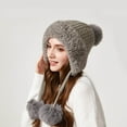 thumbnail image 4 of KANG Winter Warm Knitted Hat With Ear And Triple Ties For Cold Weather Outdoor Activities, 4 of 5