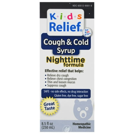 Kids Relief Cough & Cold Syrup Nighttime 8.5 Ounce, Pack of