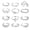 Silver, variant on Womens Toe Ring Set Twelve Pieces Alloy Lotus Rhinestone