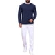 thumbnail image 2 of SUÉTER DE PULLOVER DE PUNTO TEXTURIZADO EN ESPIRAL PARA HOMBRES, AJUSTE DELGADO, CUELLO REDONDO, MANGA LARGA, L NAVY, 2 of 6