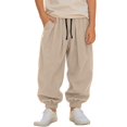 thumbnail image 3 of Ruyang Toddler Baby Boys Drawstring Harem Pant Lightweight Loose Fitting Sports Pants Kids Solid Breathable Casual Sweatpant, 3 of 6