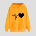 thumbnail image 2 of yoeyez Oversized Sweatshirt for Women Love Heart Print Hooded Sweatshirts Teen Girls Long Sleeve Hoodies Casual Loose Pullover Tops With Pockets My New Orders Placed Today, 2 of 3