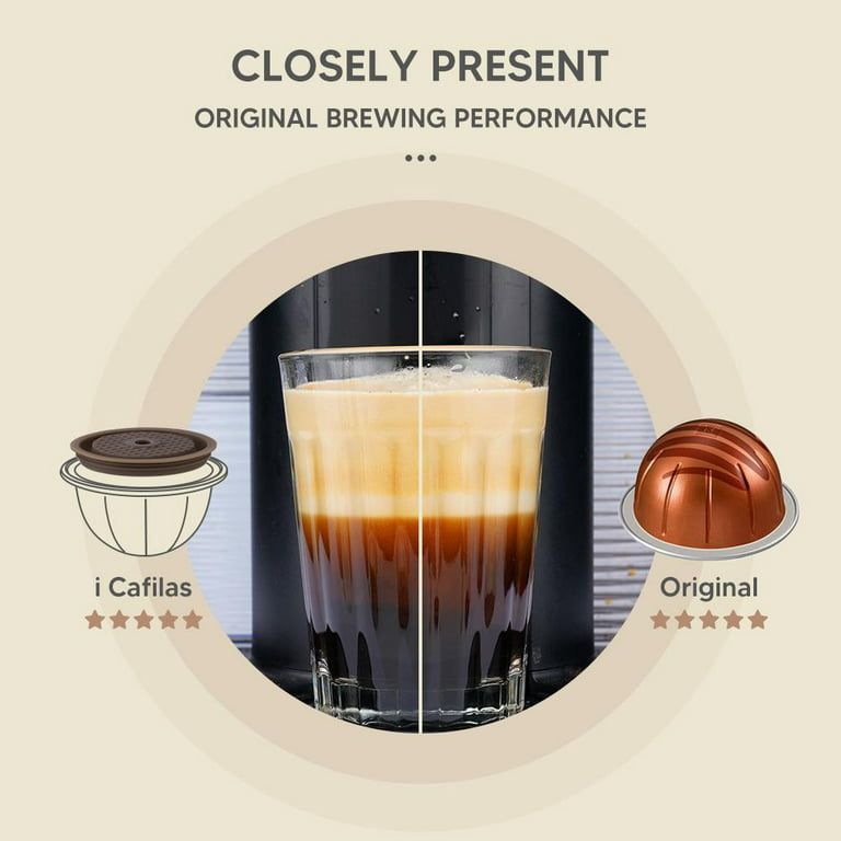 i Cafilas Reusable Coffee Capsules Refillable Pods for Nespresso Vertuoline  Vertuo, the capsule shell (not include coffee powder) 