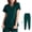 42026-LW Dark Green, variant on Medical Nursing Uniforms Set Unisex Surgical Scrubs with Pockets Jogger Pants for Hospitals