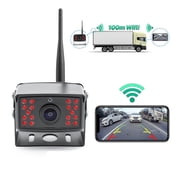 5G Wireless Reverse Backup Camera Car DVR Recorder Camera For Truck,RV,Camper,Trailer Work With Phone Devices ,Effortless Control