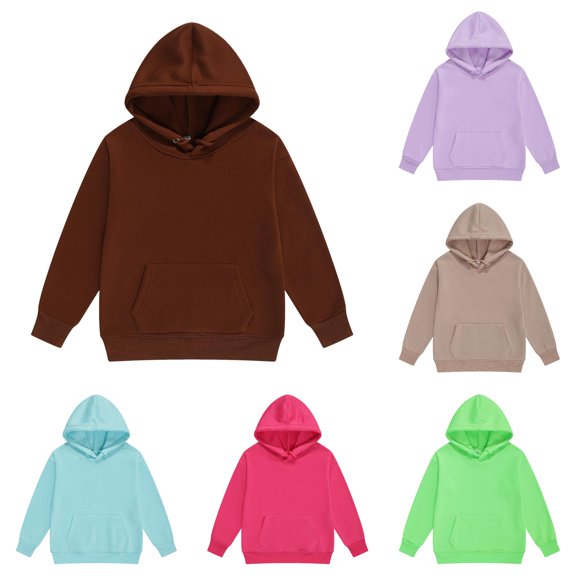 Zylarhe Kids Sweatshirts Girl Boy Hoodie Long Sleeve Soft Sweatshirt Graphic Hoody Kids Cute Pullovers Top Clothes for Girls with Cute Design Coffee 8-9 Years