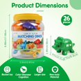 thumbnail image 2 of Matching Letters Fine Motor Toy, Double-Sided ABC Dinosaur Alphabet Match Game With Uppercase Lowercase, Preschool Educational Montessori Learning Basket Toys For Toddlers Boys Girls, 2 of 4