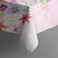 thumbnail image 2 of 60x60in(152x152cm) Square Tablecloth, Waterproof Polyester Table Cover, Wrinkle Resistant & Washable Fabric for Dining, Kitchen, Picnic, Floral Flowers Print, 2 of 6