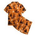 thumbnail image 5 of OJSFQUFP Girls Shorts Set Toddler Short Sleeve Print Shirts Tops Pants Outfits Button, 5 of 6