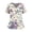 Blue, variant on Plus Size Scrubs for Women Stretch V-Neck Short Sleeve Floral Scrub Tops with Pockets
