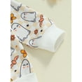 thumbnail image 5 of ZINTAOZT Halloween Baby Boy Girl Outfit Toddler Ghost Pumpkin Sweatshirt Tops Pants Set Casual Fall Winter Clothes, 5 of 8