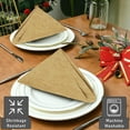 thumbnail image 5 of Ruvanti Cloth Napkins Set of 12, 18x18 Reusable Napkins Cloth Washable, Soft & Durable Table Napkins, Polycotton Chambray Dinner Napkins for Parties, Christmas, Thanksgiving, Weddings - Honey, 5 of 9