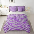 thumbnail image 2 of Castle Fairy Purple Zebra Print Twin Bedding Sets,Jungle Animal Bedding Comforter Set, 2 of 8
