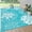 Teal, variant on Enyhom Floral Waterproof Outdoor Rug 6'x9', Reversible Plastic Straw Patio Camping Rug for Camping Patio Picnic, Teal